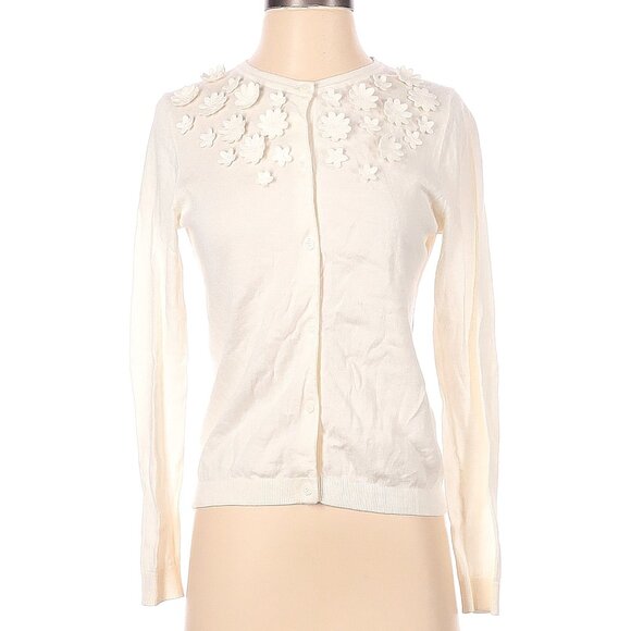 Cath Kidston White Floral Applique Cardigan - Picture 1 of 2